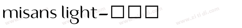 misans light字体转换